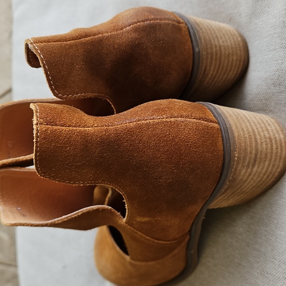 Antelope N47 Cage Suede Heel Cut Out Booties Boots In Cognac Brown, EU40, 9-9.5 - Picture 6 of 13